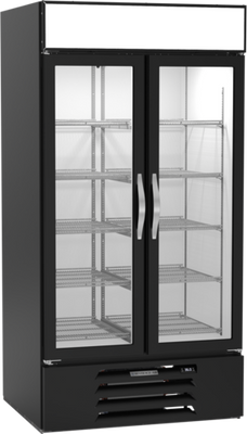 Beverage Air MMR35HC-1-B 35.08 Cu. Ft. Reach-In Two-Section MarketMax Refrigerated Merchandiser - 115 Volts