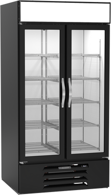 Beverage Air MMR35HC-1-B 35.08 Cu. Ft. Reach-In Two-Section MarketMax Refrigerated Merchandiser - 115 Volts