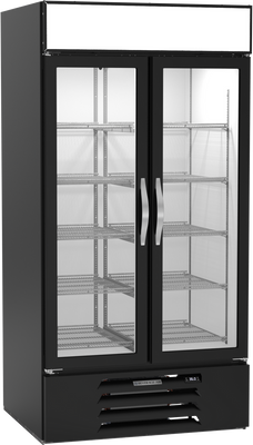 Beverage Air MMR35HC-1-B 35.08 Cu. Ft. Reach-In Two-Section MarketMax Refrigerated Merchandiser - 115 Volts