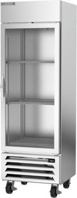 Beverage Air HBR19HC-1-G 19.08 Cu. Ft. Stainless Steel Glass Door Reach-In One-Section Horizon Series Refrigerator - 115 Volts