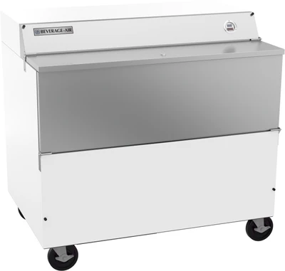Beverage Air SMF49HC-1-W-02 19.66 Cu. Ft. White Stainless Steel School Milk Cooler - 115 Volts