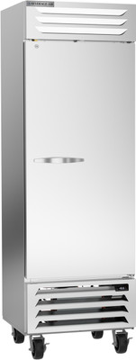 Beverage Air FB19HC-1S 19.08 Cu. Ft. Gray Stainless Steel 1-Section 1 Lockable Hinged Solid Door Reach-In Vista Freezer - 115 Volts