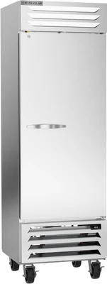Beverage Air FB19HC-1S 19.08 Cu. Ft. Gray Stainless Steel 1-Section 1 Lockable Hinged Solid Door Reach-In Vista Freezer - 115 Volts