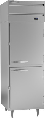 Beverage Air PF1HC-1AHS 21.01 Cu. Ft. Stainless Steel 2 Lockable Solid Half Doors Reach-In Freezer - 115 Volts