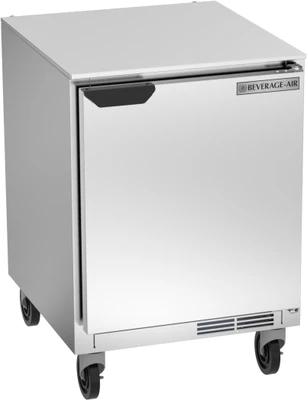 Beverage Air UCR24HC 4.48 Cu. Ft Stainless Steel Solid Door One-Section Undercounter Refrigerator - 115 Volts