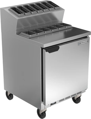 Beverage Air TPE27HC-6P-7R 6.9 Cu. Ft. Stainless Steel Topping Prep Table