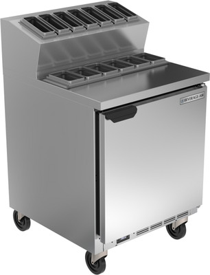 Beverage Air TPE27HC-6P-7R 6.9 Cu. Ft. Stainless Steel Topping Prep Table