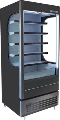 Beverage Air VMHC-12-1-G 12.15 Cu. Ft. Gray Vertical Case Vuemax Series Open-Air Merchandiser - 115 Volts