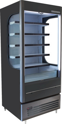 Beverage Air VMHC-12-1-G 12.15 Cu. Ft. Gray Vertical Case Vuemax Series Open-Air Merchandiser - 115 Volts