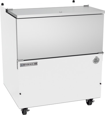Beverage Air SM34HC-W-02 12.73 Cu. Ft. White Stainless Steel School Milk Cooler - 115 Volts