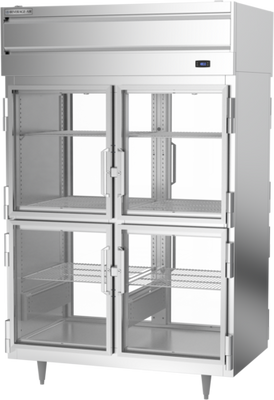 Beverage Air PH2-1BHG-PT 46.5 Cu. Ft. Stainless Steel and Aluminum Two-Section Pass-Thru Warming Cabinet - 208-240 Volts