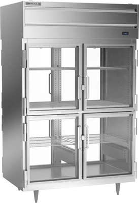 Beverage Air PH2-1BHG-PT 46.5 Cu. Ft. Stainless Steel and Aluminum Two-Section Pass-Thru Warming Cabinet - 208-240 Volts