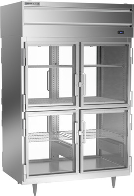 Beverage Air PH2-1BHG-PT 46.5 Cu. Ft. Stainless Steel and Aluminum Two-Section Pass-Thru Warming Cabinet - 208-240 Volts