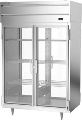 Beverage Air PH2-1BG-PT 46.5 Cu. Ft. Stainless Steel and Aluminum Two-Section Pass-Thru Warming Cabinet - 208-240 Volts