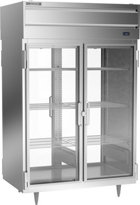 Beverage Air PH2-1BG-PT 46.5 Cu. Ft. Stainless Steel and Aluminum Two-Section Pass-Thru Warming Cabinet - 208-240 Volts