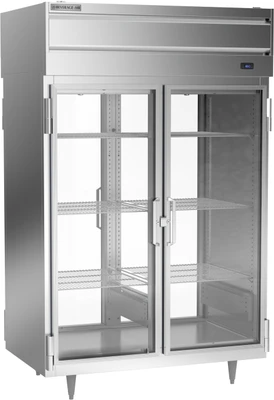 Beverage Air PH2-1BG-PT 46.5 Cu. Ft. Stainless Steel and Aluminum Two-Section Pass-Thru Warming Cabinet - 208-240 Volts