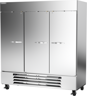 Beverage Air HBRF72HC-1-B 75" W Reach-In Three-Section Horizon Series Refrigerator or Freezer - 115 Volts