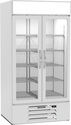 Beverage Air MMR35HC-1-W 35.08 Cu. Ft. Reach-In Two-Section MarketMax Refrigerated Merchandiser - 115 Volts