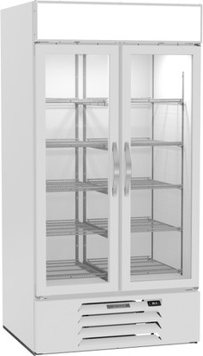 Beverage Air MMR35HC-1-W 35.08 Cu. Ft. Reach-In Two-Section MarketMax Refrigerated Merchandiser - 115 Volts