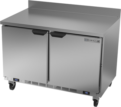 Beverage Air WTFR48AHC 48" W Two Doors Stainless Steel Worktop Freezer or Refrigerator - 115 Volts
