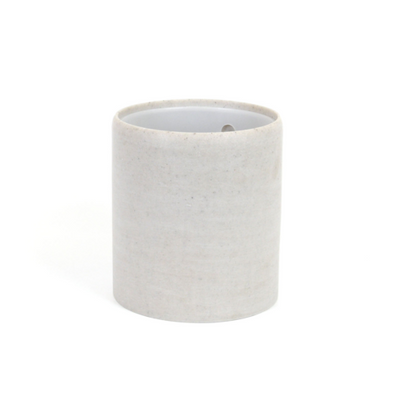 FOH RWA009GYR10 6.5 Qt. Gray Plastic Cylinder Resin Waste Can