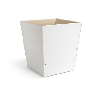 FOH RWA015WHL21 14 Qt. White Plastic Flare Vinyl Waste Can