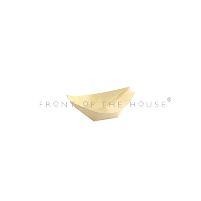 FOH DSD063NAW28 2 Oz. Natural Wood Boat Servewise Disposable Boat