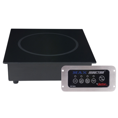 Spring USA SM-653SSU 1 Burner Black Stainless Steel Electric MAX Induction International MultiSurface Hidden Induction Range - 220-240 Volts