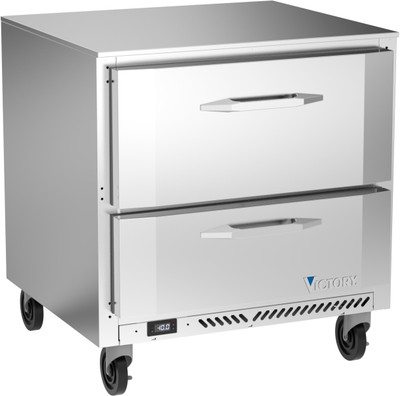 Victory VUFD32HC-2 7.22 Cu. Ft. Stainless Steel One-Section Undercounter Freezer - 115 Volts