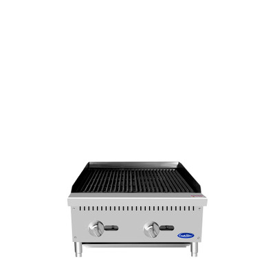 Atosa ATCB-24 24" W Stainless Steel Natural Gas Countertop CookRite Charbroiler - 70,000 BTU