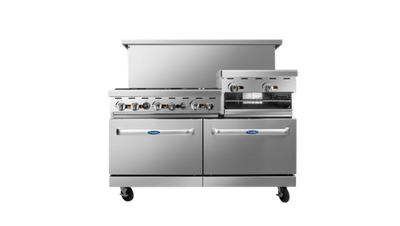Atosa AGR-6B-24RGB-LP 60" W Stainless Steel Liquid Propane CookRite Range - 300,000 BTU