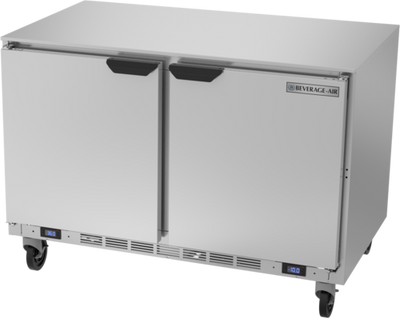 Beverage Air UCRF48AHC 5.31 Cu. Ft. Stainless Steel 2-Section Undercounter Refrigerator or Freezer - 115 Volts