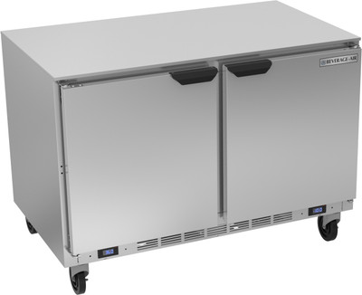 Beverage Air UCRF48AHC 5.31 Cu. Ft. Stainless Steel 2-Section Undercounter Refrigerator or Freezer - 115 Volts