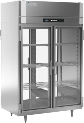 Victory HSA-2D-1-PT-GD 48 Cu. Ft. Stainless Steel Two-Section UltraSpec Series Heated Cabinet - 208-240 Volts