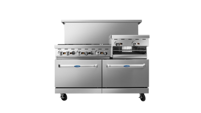 Atosa AGR-6B-24RGB-NG 60" W Stainless Steel Natural Gas CookRite Range - 300,000 BTU