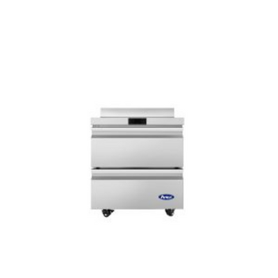 Atosa AWF27D2 6.53 Cu. Ft. Stainless Steel 2 Sections Worktop Freezer - 115 Volts