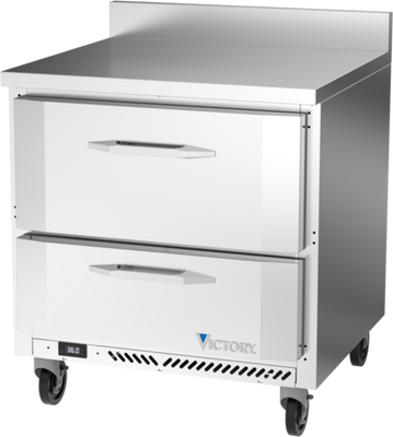 Victory VWR32HC 32" W Stainless Steel One-Section Worktop Refrigerated Counter - 115 Volts