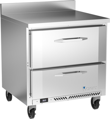 Victory VWR32HC 32" W Stainless Steel One-Section Worktop Refrigerated Counter - 115 Volts
