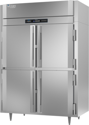 Victory RSA-2D-S1-EW-PT-HG-HC 55.6 Cu. Ft. Stainless Steel Solid Hinged Doors UltraSpec Series Refrigerator - 115 Volts