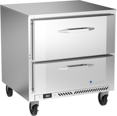 Victory VURD32HC-2 7.22 Cu. Ft. Stainless Steel One-Section Undercounter Refrigerator - 115 Volts