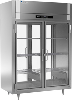 Victory HS-2D-1-EW-PT-GD 55.6 Cu. Ft. Stainless Steel Two-Section UltraSpec Series Heated Cabinet - 208-240 Volts