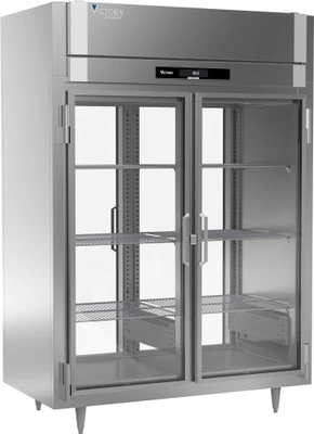 Victory HS-2D-1-EW-PT-GD 55.6 Cu. Ft. Stainless Steel Two-Section UltraSpec Series Heated Cabinet - 208-240 Volts