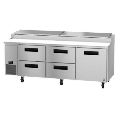 Hoshizaki PR93B-D4 29.3 Cu. Ft. Stainless Steel One-Section Steelheart Series Pizza Prep Table - 115 Volts