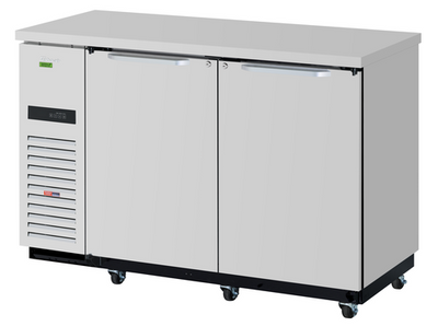 Turbo Air TBB-2SSD-N6 19 Cu. Ft. Stainless Steel Solid Doors Super Deluxe Back Bar Cooler - 115 Volts