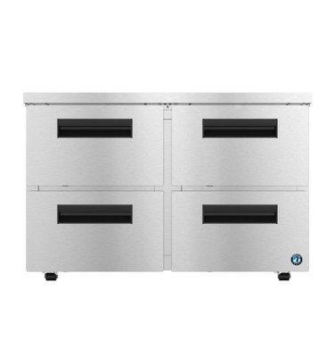 Hoshizaki UR48B-LPD4 12 Cu. Ft. Stainless Steel Reach-In Undercounter Low Profile Refrigerator with Drawers - 115 Volts