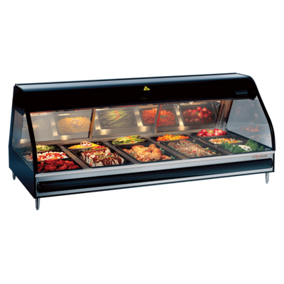 Alto-Shaam ED3-72 72" W Black Full Service Countertop Heated Display Case - 208 Volts