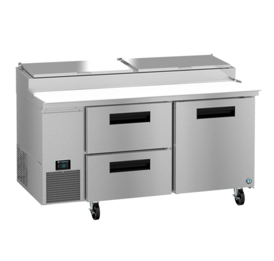 Hoshizaki PR67B-D2 19.29 Cu. Ft. Stainless Steel One-Section Steelheart Series Pizza Prep Table - 115 Volts