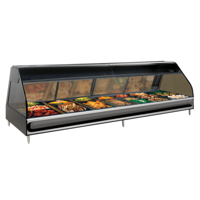 Alto-Shaam ED3-96 96" W Black Full Service Countertop Heated Display Case - 208 Volts