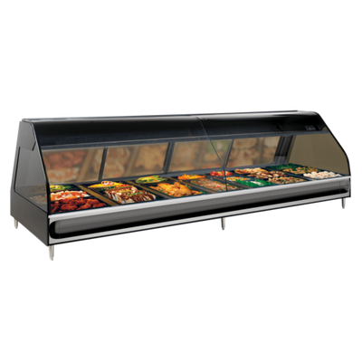 Alto-Shaam ED3-96 96" W Black Full Service Countertop Heated Display Case - 208 Volts