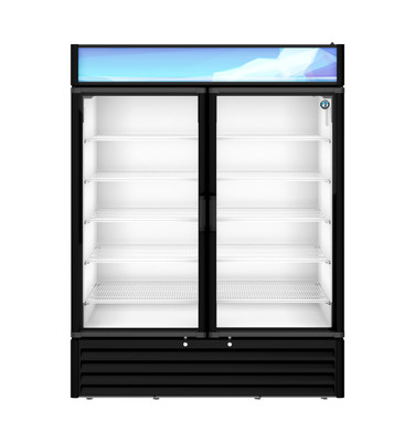 Hoshizaki RM-49-HC-BLK 42.61 Cu. Ft. Black Aluminum Reach-In Refrigerated Merchandiser - 115 Volts